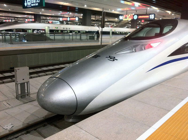 China Bullet Train at Honqiao Railway Station