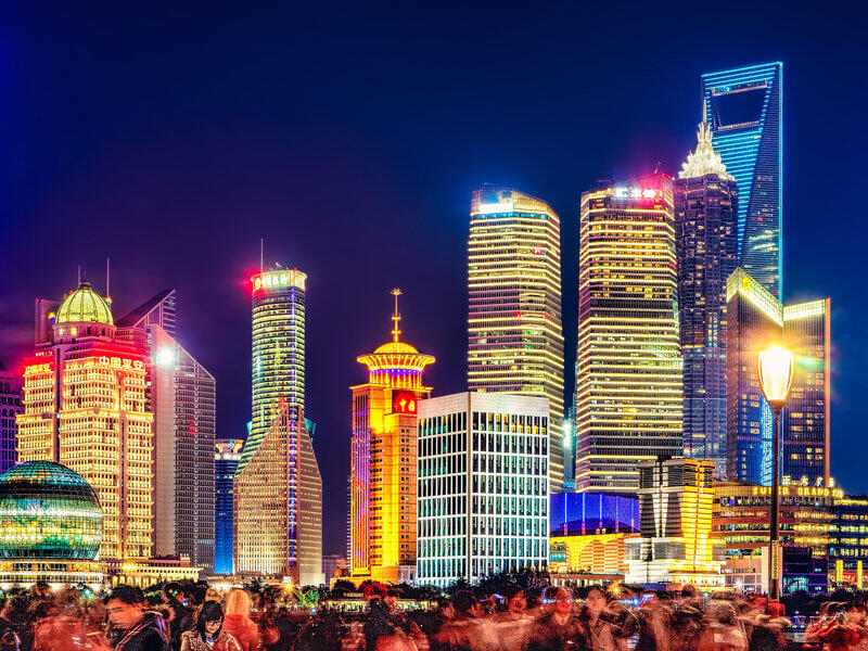 A crowded Pudong, Shanghai